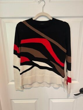 Carlisle Abstract Colorblock Knit Sweater